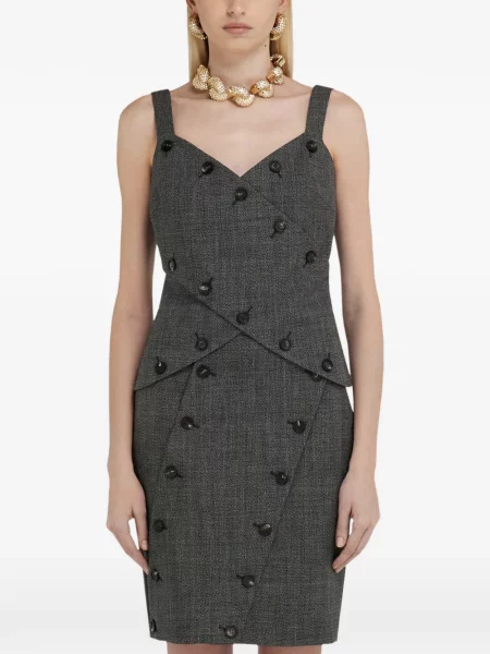 Top Ferragamo de lână gri