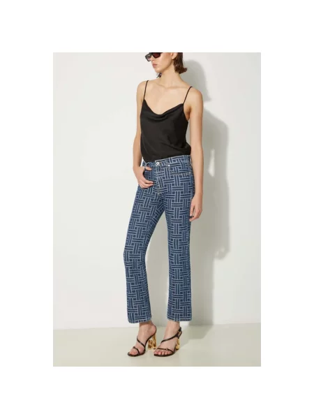 Skinny jeansy skinny Kenzo niebieskie