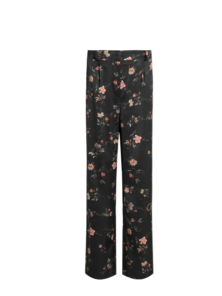 AllSaints Pantaloni cutați LOUISA TANA verde / portocaliu caisă / negru alb