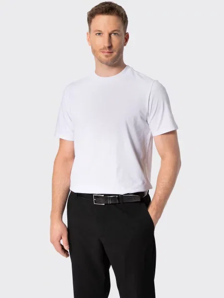 T-shirt z merceryzowaną bawełną biały