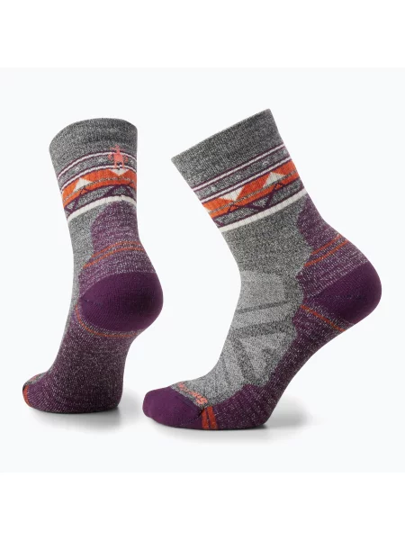 Smartwool női zokni Hike Light Cushion Zig Zag Valley Mid Crew zokni hamu/szürke Hike Light Cushion Zig Zag Valley Mid Crew szürke