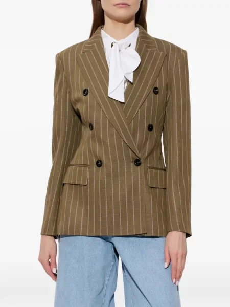 Geacă Max Mara cu două rânduri de nasturi verde