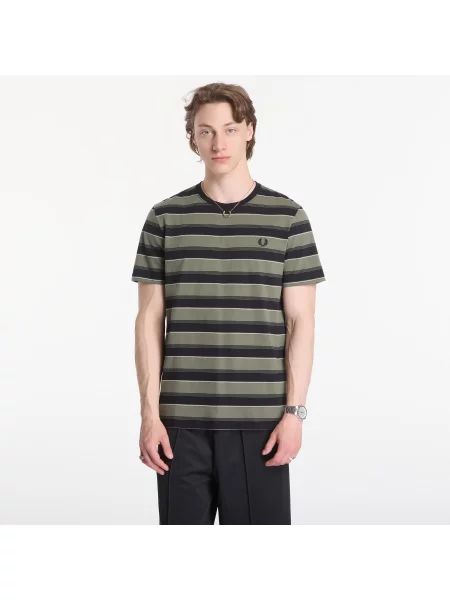 Tricou Fred Perry Fine Stripe T-Shirt Green XL verde
