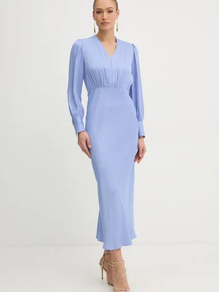 Twinset rochie cu vâscoză albastru