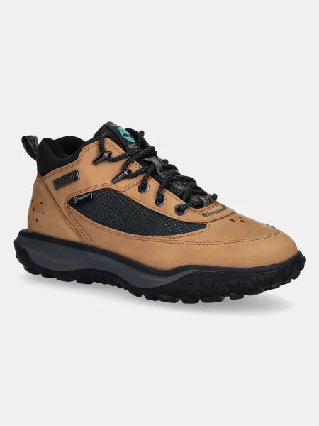 Кожени туристически обувки Timberland Timbercush Motion 7 Mid мъжки кафяво