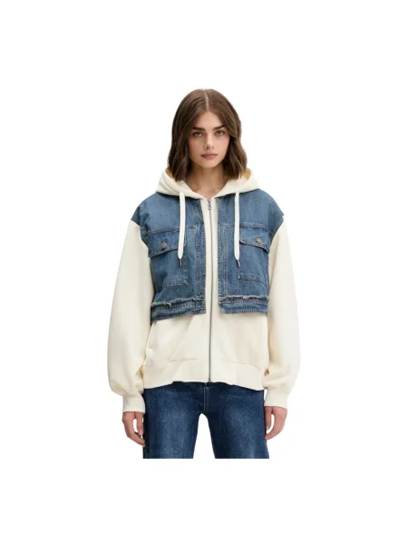 Bluza z kapturem Desigual beżowa