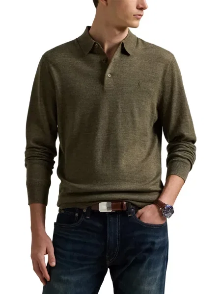 Μικρός κασκέτο Polo Ralph Lauren με χαμηλή μέση υφαίνω διαγωνίως πράσινο