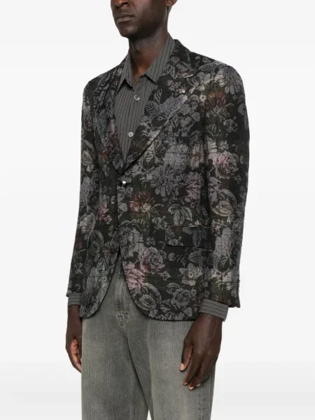 Sacou Gabriele Pasini cu model floral negru