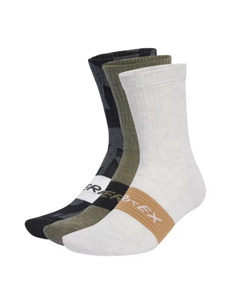 ADIDAS TERREX Sportovní ponožky Multi 3 Pack cappuccino / olivová / černá / melír bílý