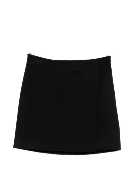 Fusta mini Semicouture de lână plic negru