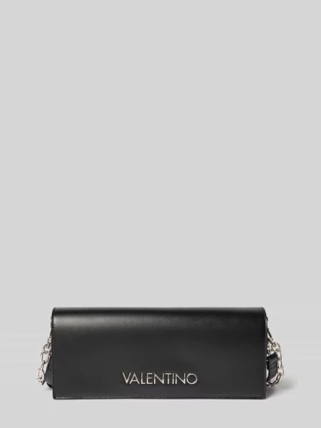 Lniana torebka Valentino Bags czarna