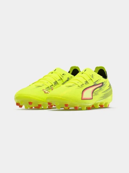 PUMA Futbolo bateliai ULTRA 6 MATCH žaliosios citrinos / raudona juoda