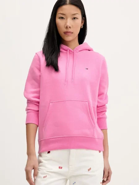 Tommy Jeans hanorac pentru femei cu roz