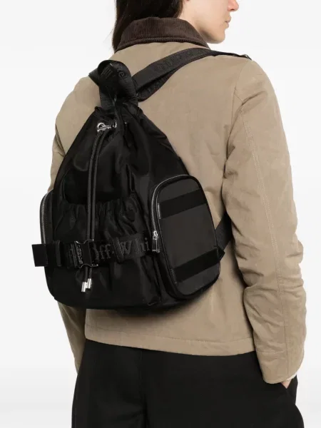 Rucsac Off-white cu cordon alb