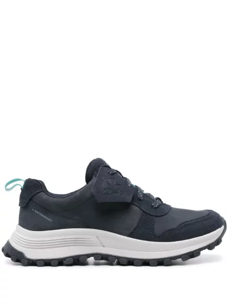 Sneakerși Clarks din nubuc albastru