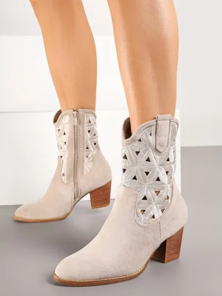 Botine Sarori deschis bej