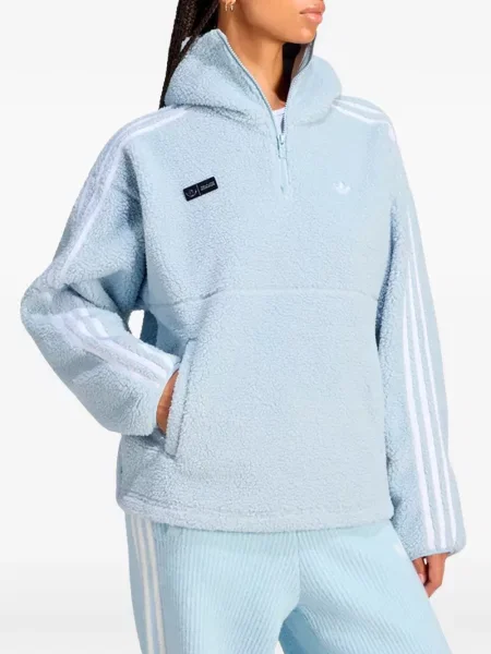 Fleece τρέξιμο hoodie Adidas μπλε