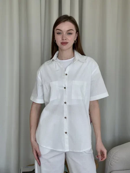 Лляна Сорочка Merlini білий