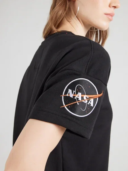 ALPHA INDUSTRIES Tričko NASA zlatá / oranžová / čierna biela