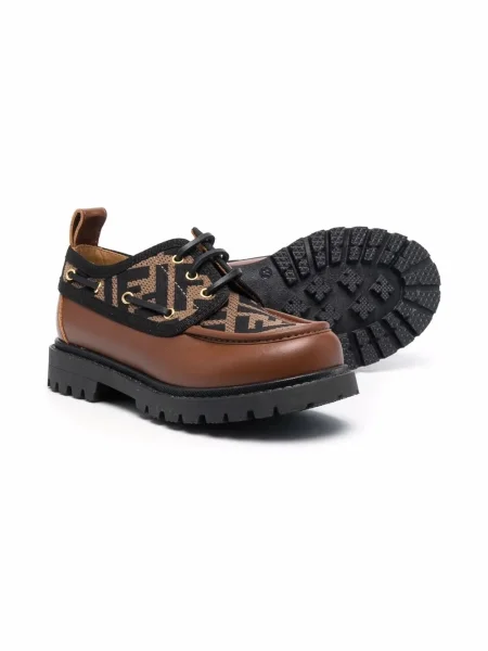 Dětské polobotky Fendi hnědé