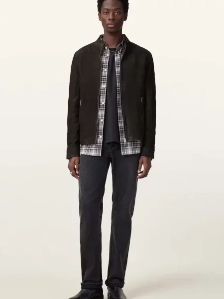 Шкіряна куртка Allsaints чорна