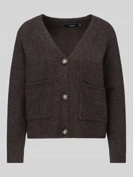 Kurtka z dzianiny o kroju comfort fit z dekoltem w serek model ‘BOOM’ Vero Moda