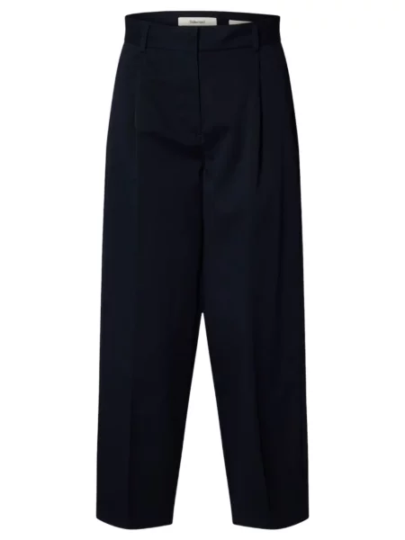 Pantaloni Selected plisate albastru