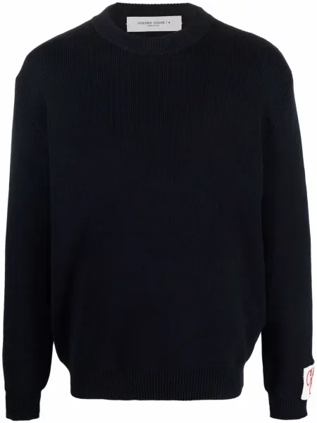 Pulover Golden Goose cu decolteu rotund albastru