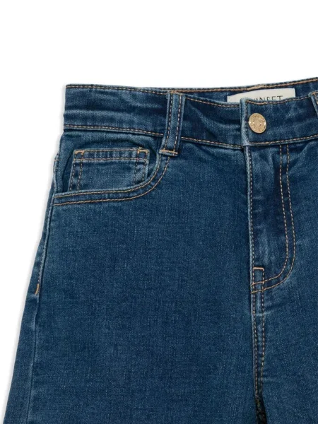 Szerokie jeansy dziecięce Twinset niebieskie