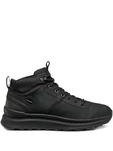 Botine Geox cu șireturi din dantelă negru