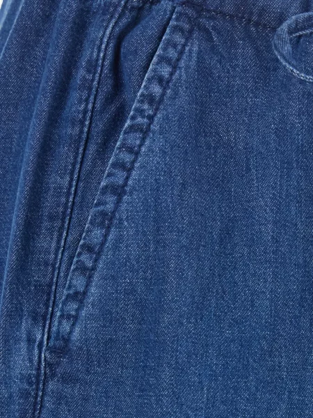 Дънки с широки крачоли Icon Denim с връзки синьо