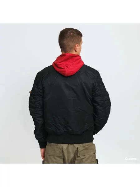 Яке Alpha Industries D-Tec Sleeve Embroidery Black/ Red L черно