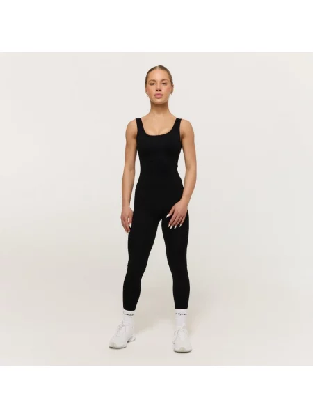Kombinezon joga slim bez rękawów GymBabe czarny