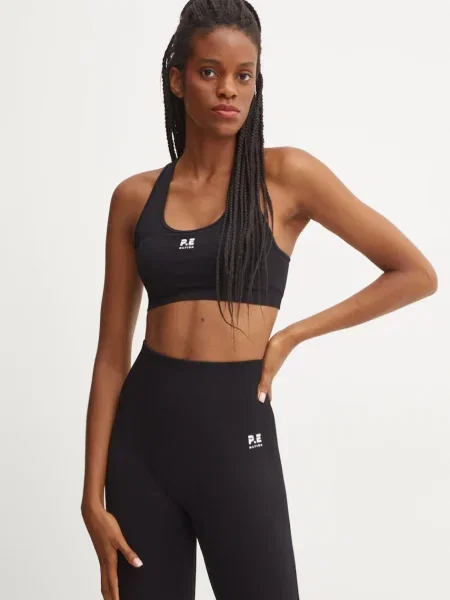 Спортен сутиен P.E Nation Restore Seamless с изчистен дизайн черно