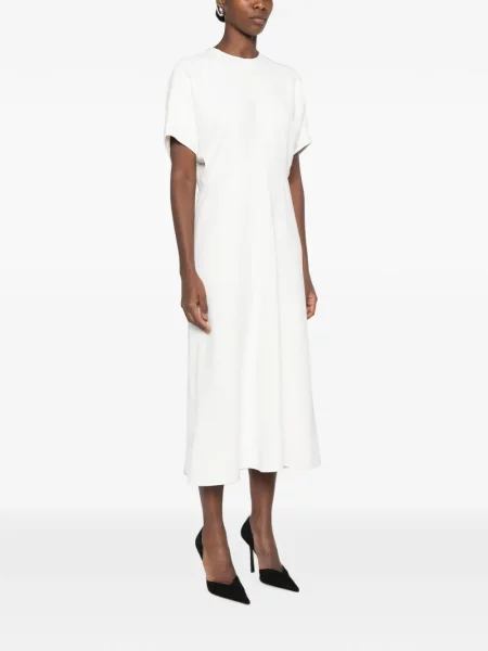 Scurt rochie midi Victoria Beckham alb