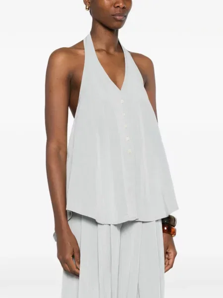 Bluză Eleh cu decolteu în V albastru