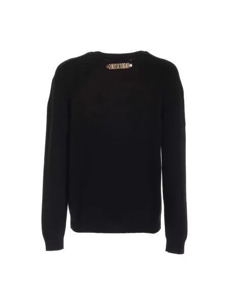 Sweter Moschino z kaszmiru czarny