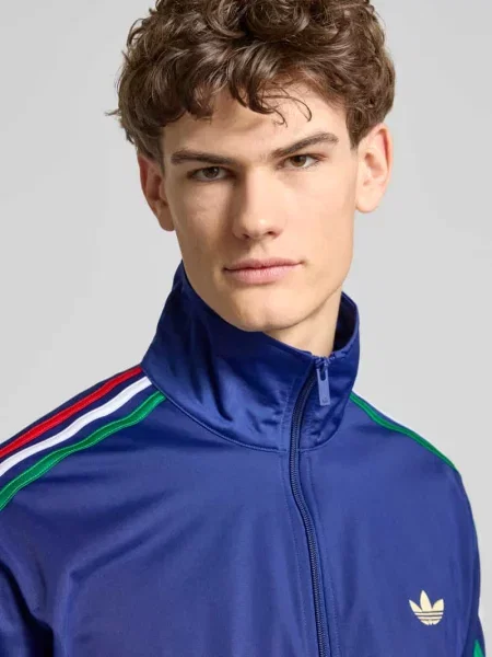 Kurtka treningowa w kroju regular fit z wielokolorowymi kontrastowymi model FIREBIRD TT' Adidas Originals granatowa