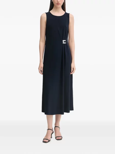 Rochie midi Joseph Ribkoff fără mâneci cu cataramă albastru