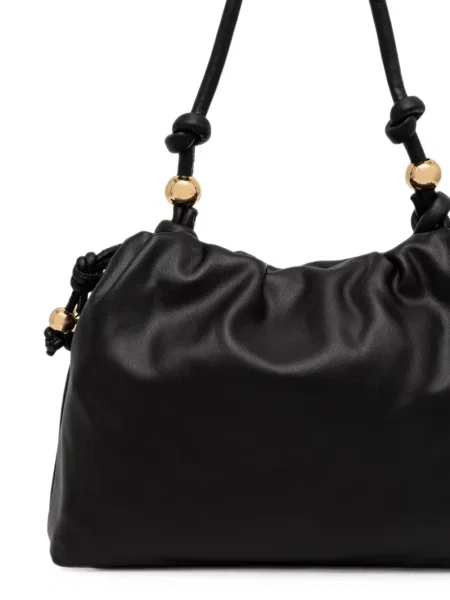 Шопинг чанта Love Moschino с волани черно