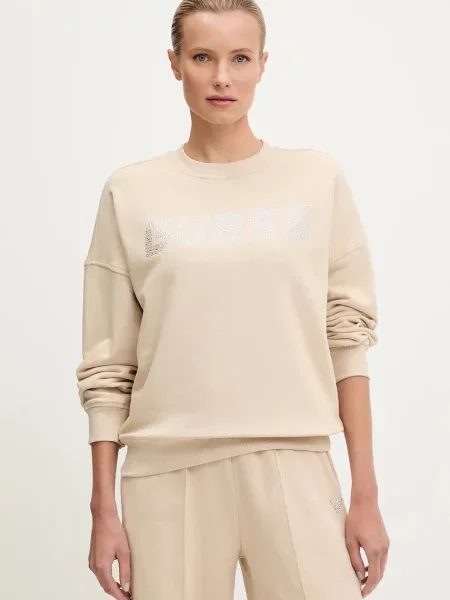 Guess bluza PRIMULA z aplikacją beżowy