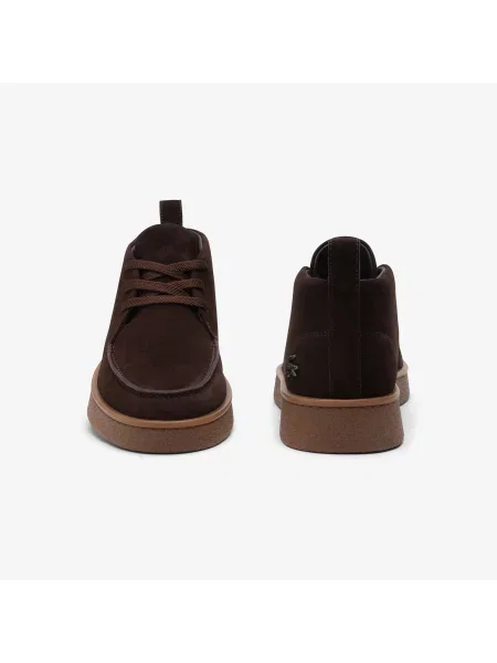 Lacoste Zamszowe Sneakersy Baseshot Chukka Brązowy czarne
