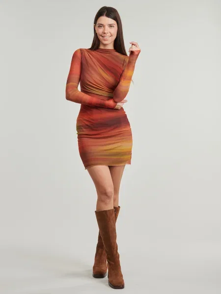 Mini šaty Desigual oranžová