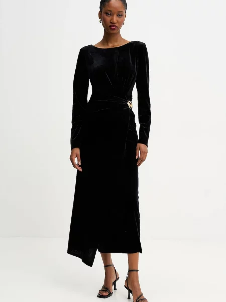 Велюровое макси платье Answear.lab черное