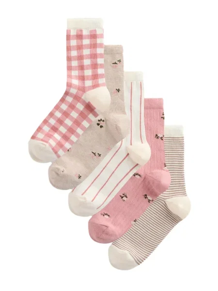 Next Nogavice svetlo bež / brokat / staro roza bela