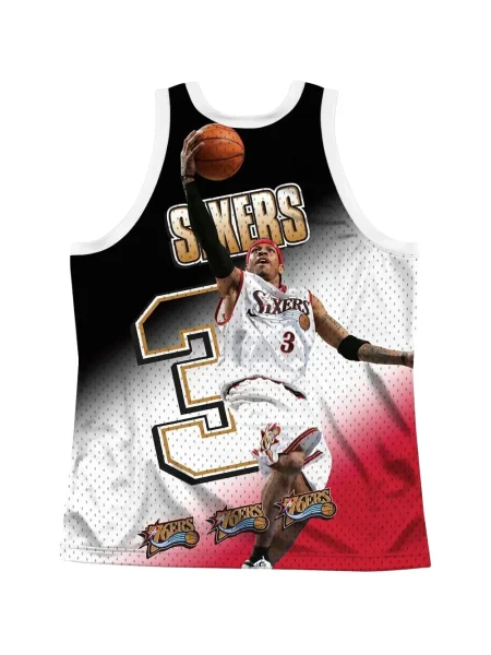 Cămașă Mitchell & Ness din jerseu alb