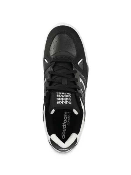 Τρέξιμο παντελόνι Adidas από διχτυωτό slip-on μαύρο