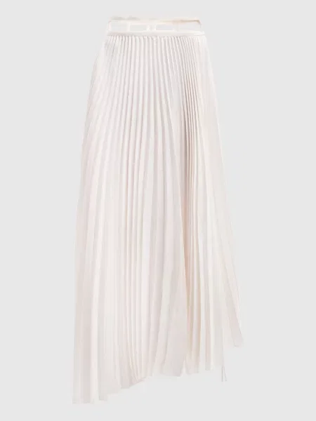 Асиметрична спідниця плісе з шовком Christian Dior біла