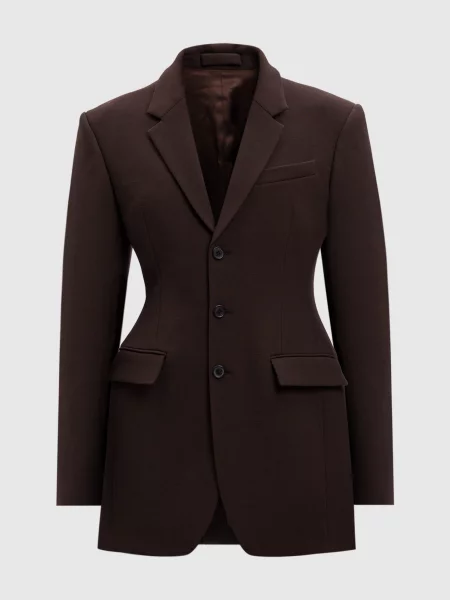 Шерстяной пиджак Wardrobe.nyc коричневый