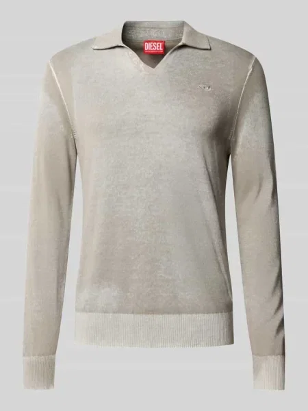 Sweter z kołnierzykiem polo model K-LAWRENCE' Diesel beżowa